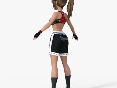 Boxer Girl Character 3D model