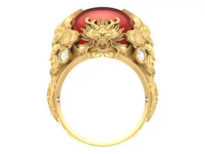 Dragon ring Free 3D print model buy