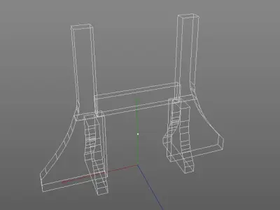 Capital gate low Low-poly 3D model