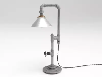  Industrial Tube Lamp 3D model
