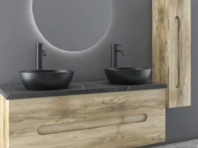 bathroom furniture set 5 3D model