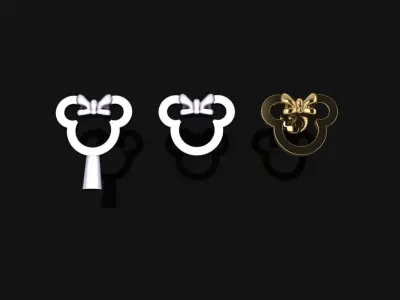 Dainty Mini Mouse Style Earring 3D print model