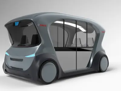 Autonomous Bosch Shuttle Car 3D model