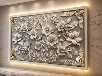 CNC Wall Panels Modern Wall Decor 05 3D print model
