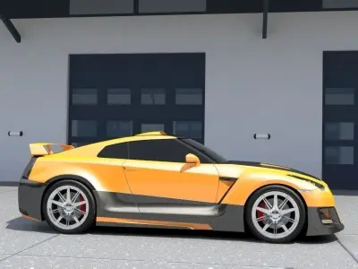 Nissan Skyline GT-R tuning 3D model