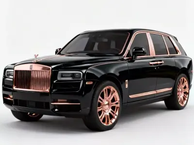 Midnight Onyx And Rose Gold Luxury SUV 3D Model Low-poly 3D model