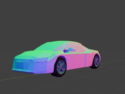 Audi R8 Lowpoly car Low-poly 3D model