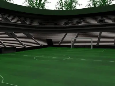 Soccer Stadium Low-poly 3D model get
