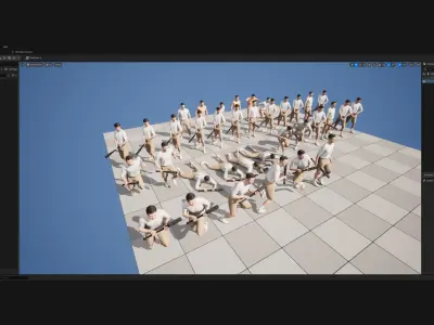 Man in Summer Outfit 14 - Modular - Rigged - Animated Low-poly 3D model