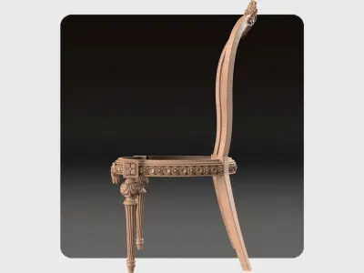 Carved Chair for cnc 15 3D model