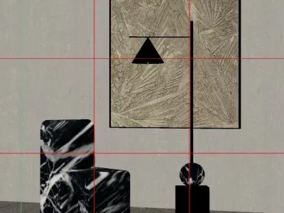 Kelly Wearstler set 3D model Cinema 4D Corona Renderer 3D model