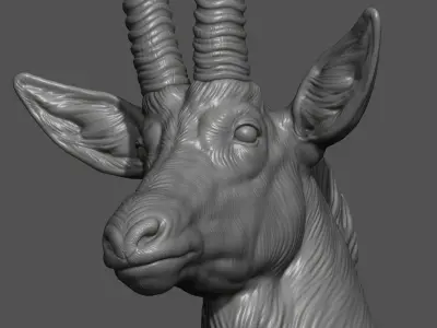 Sable Black Antelope bust 3D print model