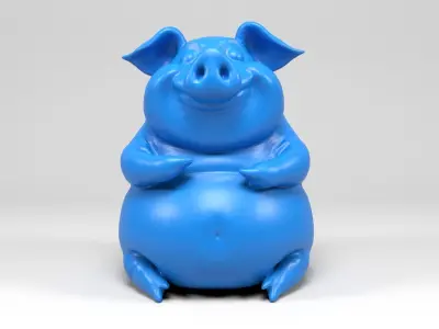 Funny pig 2 3D print model