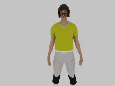 American Football Player  Low-poly 3D model