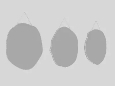 3D wooden tables model Low-poly 3D model