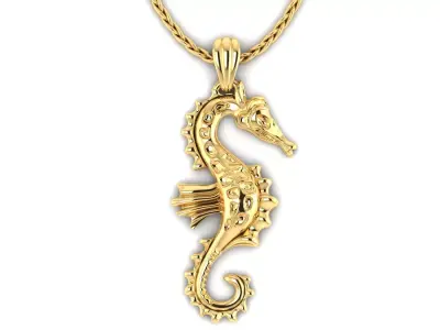 Seahorse Pendant 3D print model