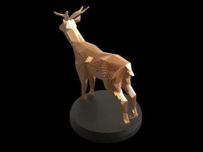 Parametric Deer Low-poly 3D model purchase