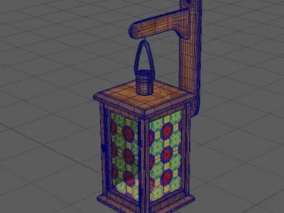 Traditional Persian Lantern-Classic Middle East Decorative Lamp Low-poly 3D model
