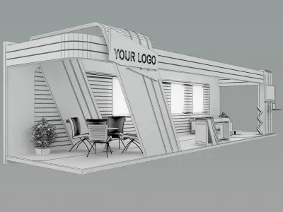  Booth Exhibition Stand a430 3D model