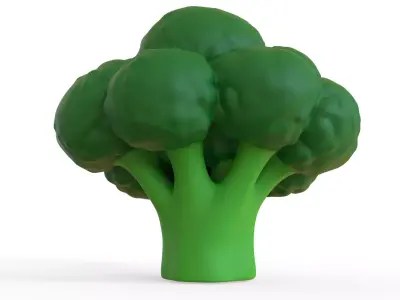 Prop 222 Broccoli  Low-poly 3D model