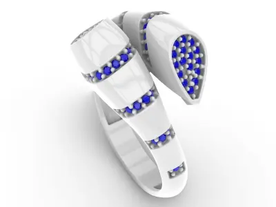 Jewelry Diamond Ring Model RG93 Free 3D print model