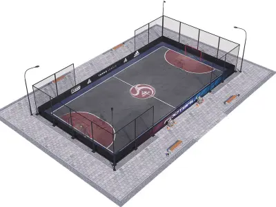 Street football Hq 3D model