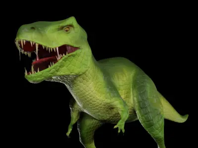 LowPoly Animated T-Rex Low-poly 3D model