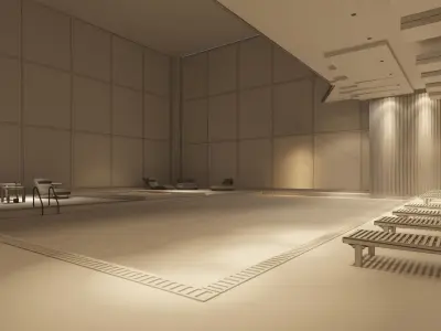 Hyper realistic indoor swimming pool 3d model 3D model