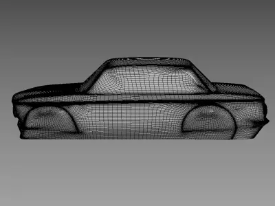 The silhouette of the car 1973 BMW 2002 E20 Turbo 3D print model