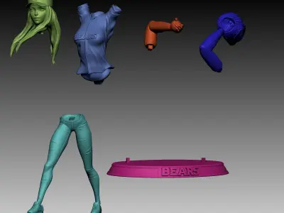 Baseball Girl 3D print model