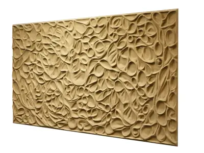 modern panel wall decor set relief stl mural CNC 267 3D model