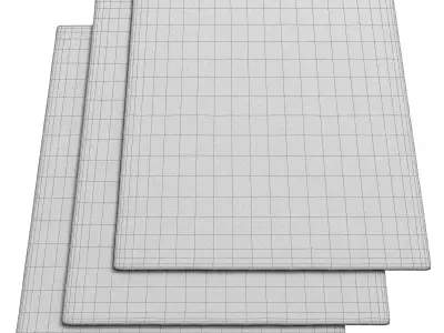 Watercolor rug 3D model