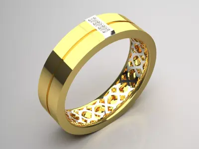 luxury man diamond ring mr0168 3D print model