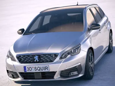 Peugeot 308 SW 2019 3D model