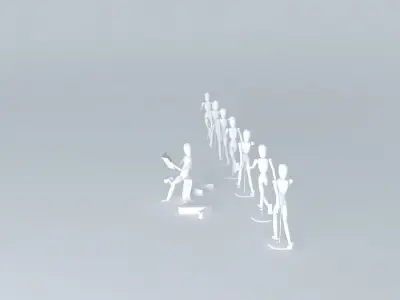 WOODEN MANNEQUIN Free 3D model