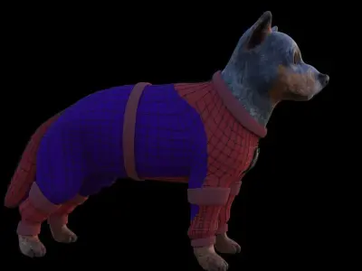 spider puppy 3d model Low-poly 3D model