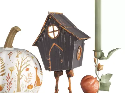 Autumn Decorative Set 3D model