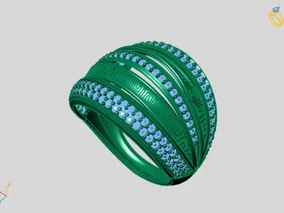 Women Ring 3DM Womens Ring 3d models 3D print model 3D print model 36