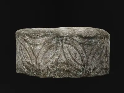 Greek Column Drum  Low-poly 3D model