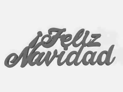 iFeliz Navidad - 3d Printable text in Spanish - 3d Model 3D print model