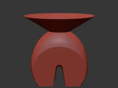 Iris White Vase Low-poly 3D model