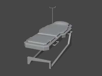 Hospital Bed Free low-poly 3D model