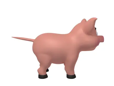 Pig cartoon 3D model