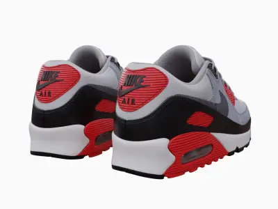 Nike airmax 90 sneaker boots Low-poly 3D model