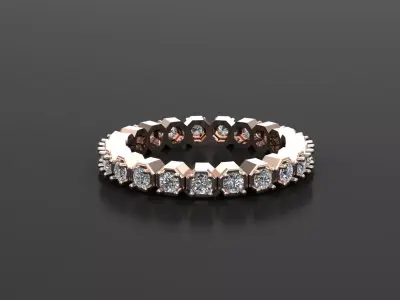Solitaire Ring Version 1 SR47 3D model