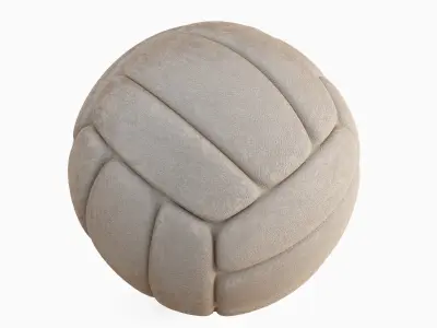 Old Leather Volleyball Ball 01  3D model