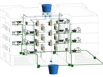 Projeto edificio multifamiliar arquitetonico e complementares 3D model