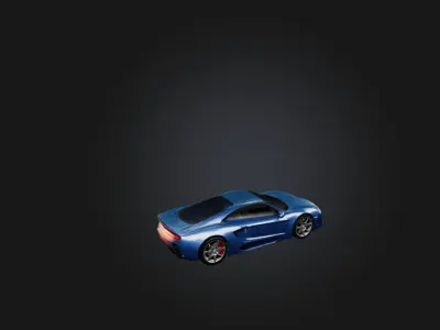 Realistic Car Low-poly 3D model