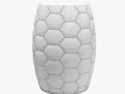 Rouge decor tortoise gold stool 3D model