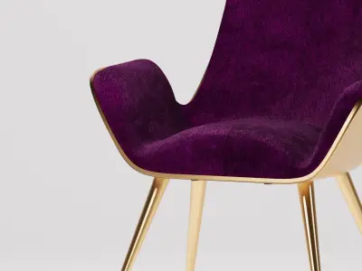 Purple Luxury Armchair 3D model